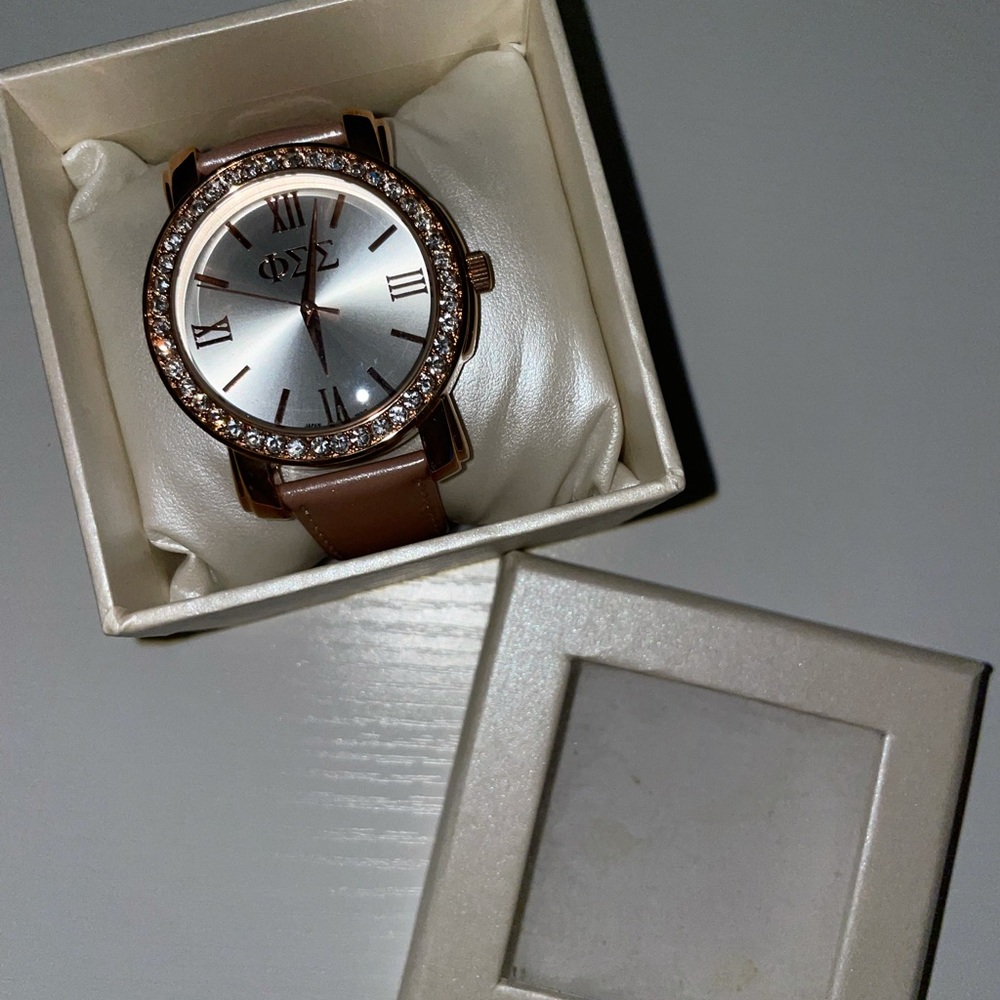HERFF JONES PHI SIGMA SIGMA ROSE GOLD WATCH